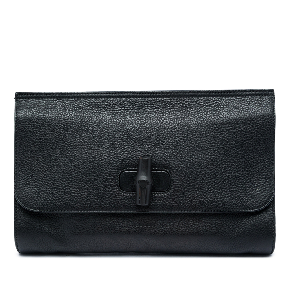 Pre-Loved Gucci Calfskin Bamboo Daily Clutch
